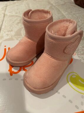 jumping beans Pink Fuzzy Lined Toddler Boots